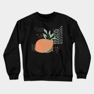 Abstract shapes lines dots and leaves digital design illustration Crewneck Sweatshirt